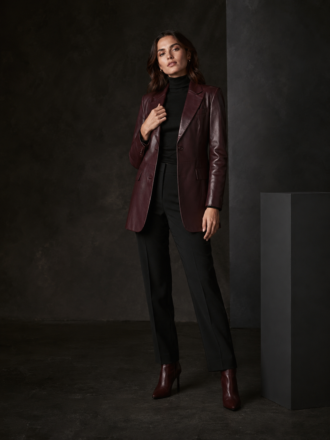 Kingsford Long Leather Trench - Image 2