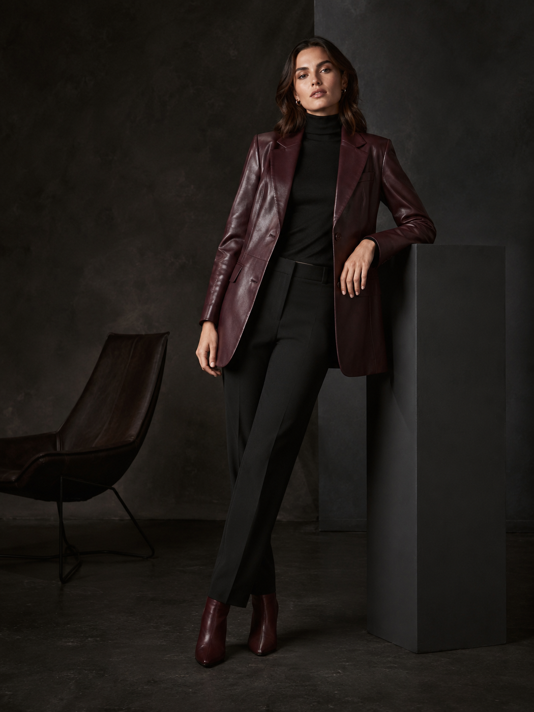Loraine Soft Leather Blazer