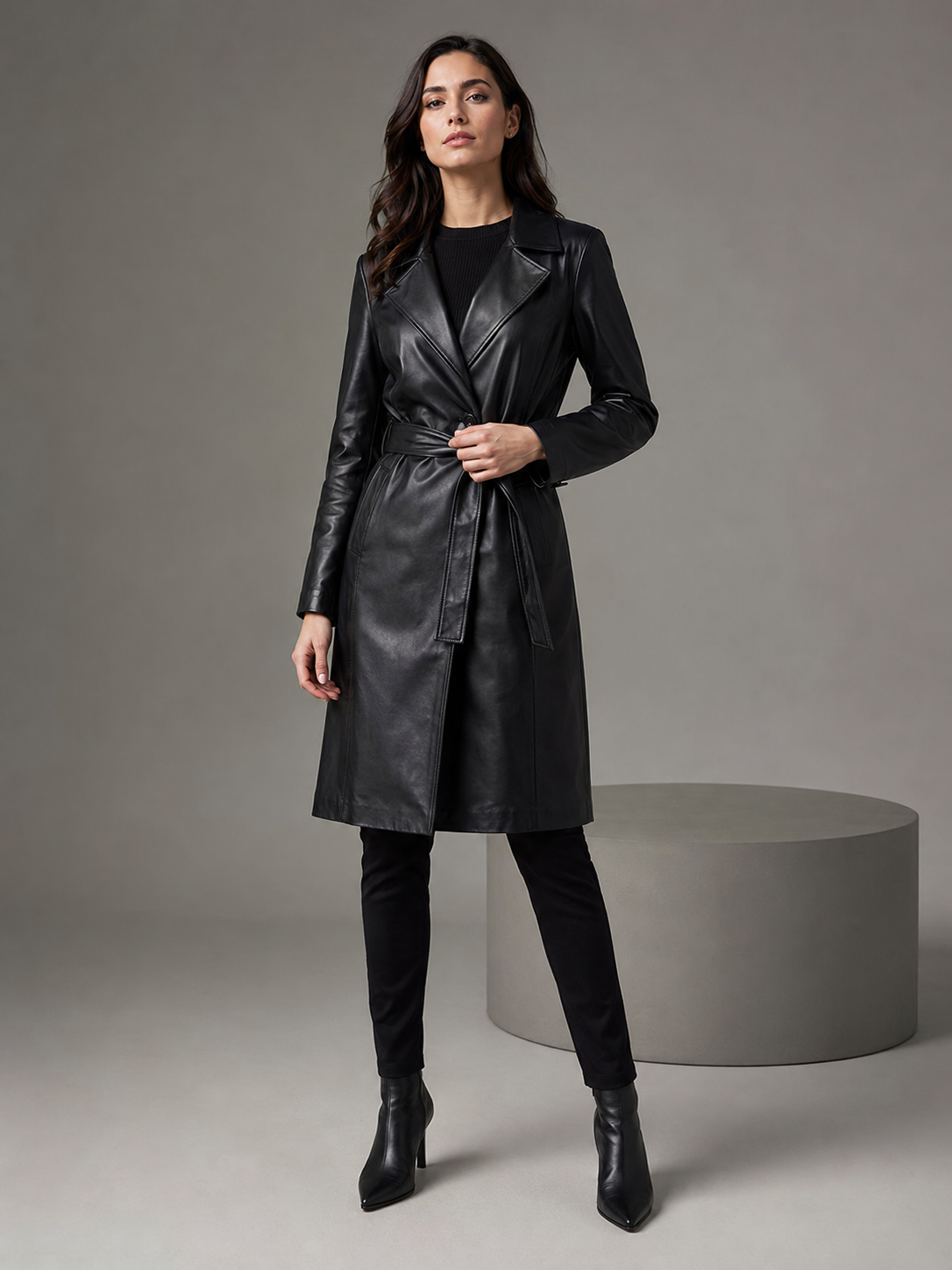Winslet Classic Leather Overcoat